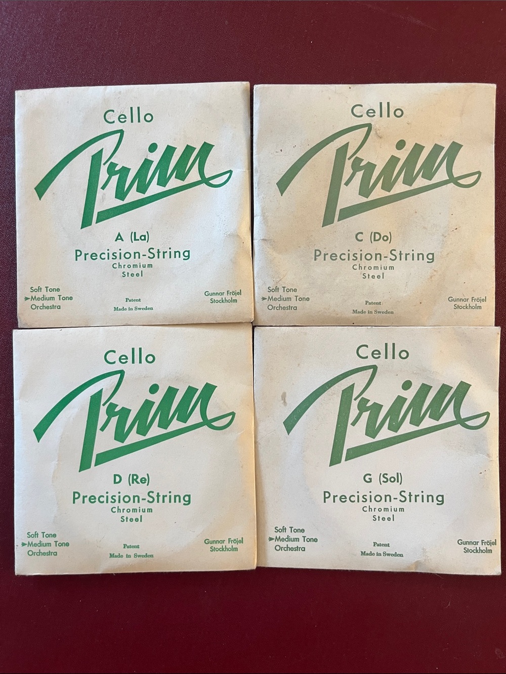 Cello Precision-String Set - vintage nos Prim Sweden